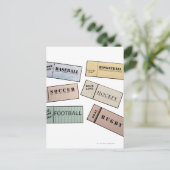 Ticket Stubs Briefkaart (Staand voorkant)