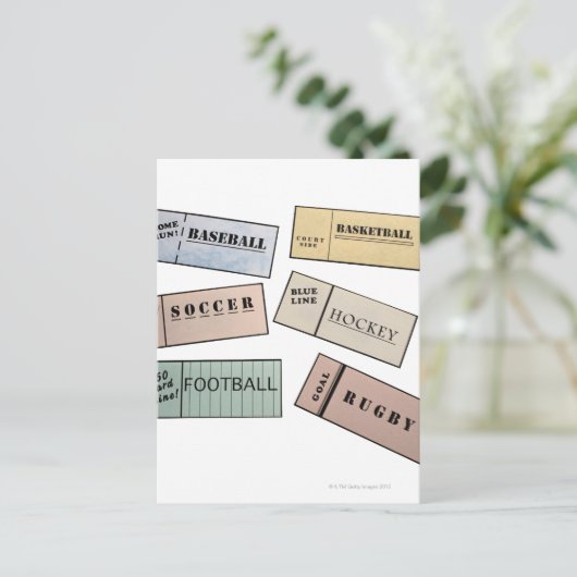 Ticket Stubs Briefkaart (Staand voorkant)