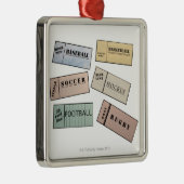 Ticket Stubs Metalen Ornament (Rechts)