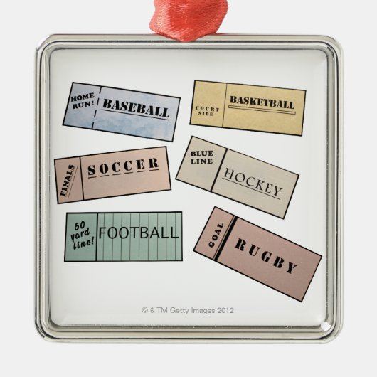Ticket Stubs Metalen Ornament (Voorkant)