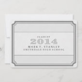 Ticket Style 2014 Gray Graduation Party nodigt uit Kaart (Achterkant)