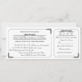  Ticket Style Wedding Invitation and RSVP Kaart (Voorkant)