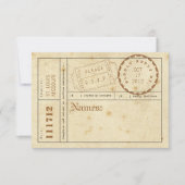 Ticket Tab-reactiekaart RSVP Kaartje (Voorkant)