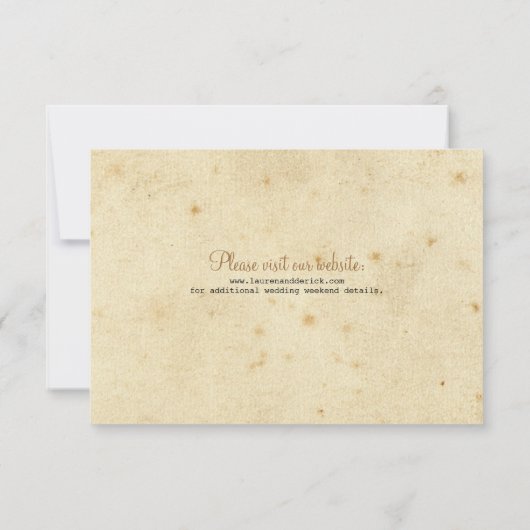 Ticket Tab-reactiekaart RSVP Kaartje (Achterkant)