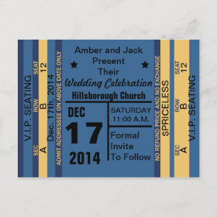 Ticket to Fun Save the Date Briefkaart