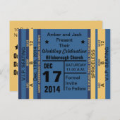 Ticket to Fun Save the Date Briefkaart (Voorkant / Achterkant)