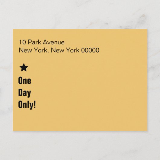 Ticket to Fun Save the Date Briefkaart (Achterkant)