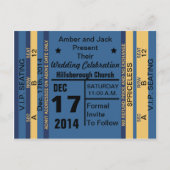 Ticket to Fun Save the Date Briefkaart (Voorkant)