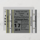 Ticket to Fun Save the Date Briefkaart (Voorkant / Achterkant)