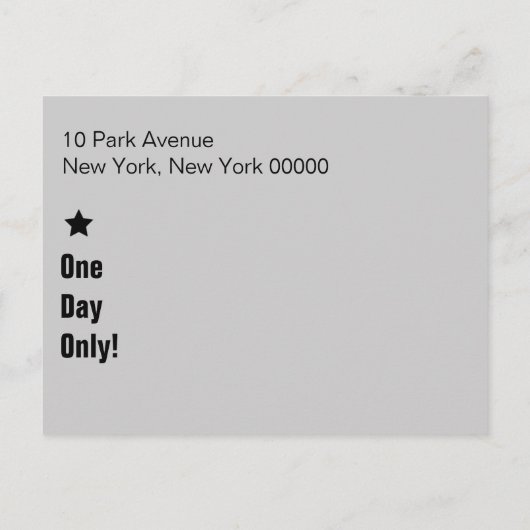 Ticket to Fun Save the Date Briefkaart (Achterkant)