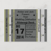 Ticket to Fun Save the Date Briefkaart (Voorkant)