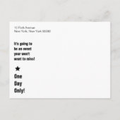 Ticket to Fun Wedding Save the Date Oranje Aankondigingskaart (Achterkant)