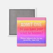 Ticket to Heaven Magnet (Voorkant / Achterkant)