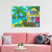 Ticket to Paradise Canvas Afdrukken van Lisa Loren (Insitu (Woonkamer))