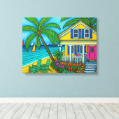 Ticket to Paradise Canvas Afdrukken van Lisa Loren (Insitu (Houten vloer))