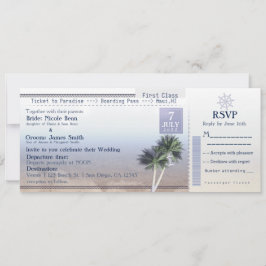 Ticket to Paradise Huwelijksbestemming Uitnodiging