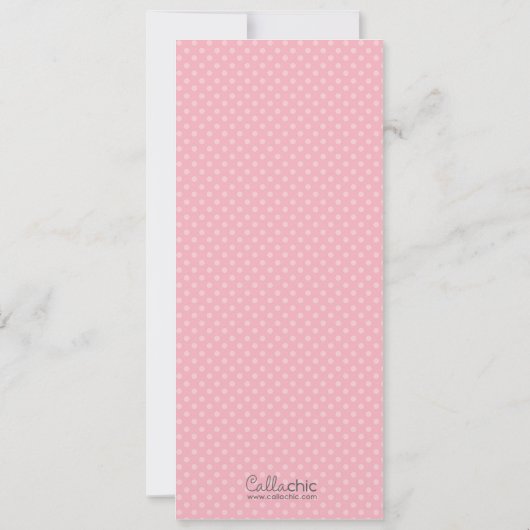 Ticket-uitnodiging (roze) met foto-bioscoop/film kaart (Achterkant)