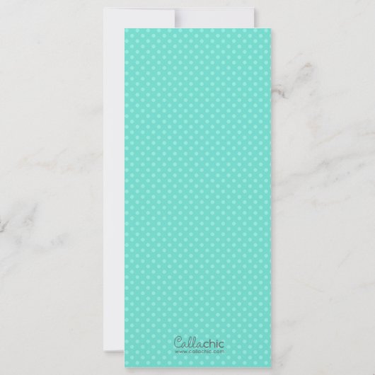 Ticket Uitnodiging (Turquoise) Foto -Film/Theater (Achterkant)