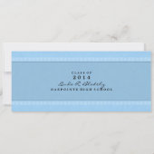 Ticket-uitnodiging voor Blue & Black Graduation Pa Kaart (Achterkant)