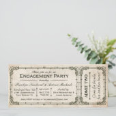 Ticket-uitnodigingen van de  Engagement Party I Kaart (Staand voorkant)