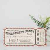  Ticket-uitnodigingen van de Engagement Party Kaart (Staand voorkant)