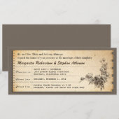  ticket unieke huwelijksuitnodigingen kaart (Voorkant / Achterkant)