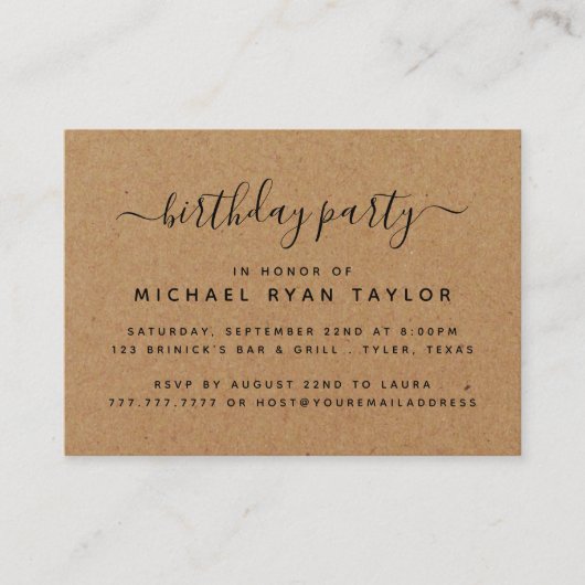 Ticket van de Britse Kraft Birthday Party (Voorkant)