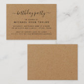 Ticket van de Britse Kraft Birthday Party (Voorkant / Achterkant)