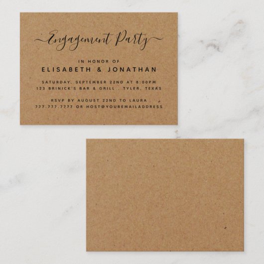 Ticket van de Kraft Engagement Party van het bijte (Voorkant / Achterkant)