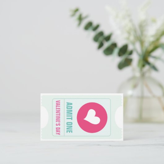 Ticket van de Partij van de valentijnse en Vrije D (Staand voorkant)