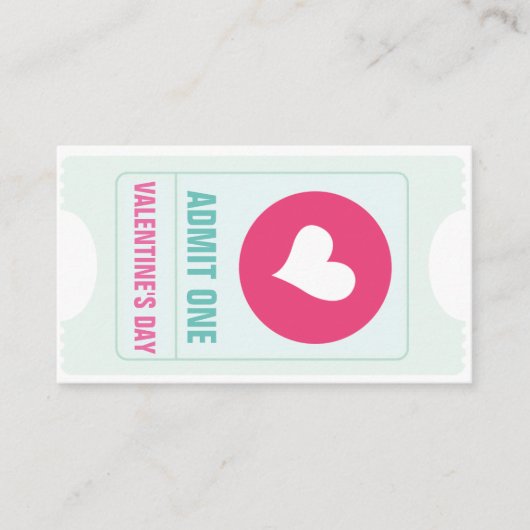 Ticket van de Partij van de valentijnse en Vrije D (Voorkant)