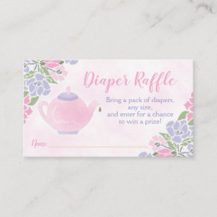 Ticket van thea Party Baby shower Diaper Raffle Informatiekaartje