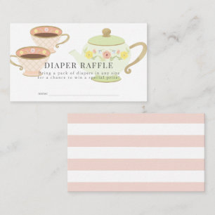 Ticket van thea Party Baby shower Diaper Raffle Informatiekaartje