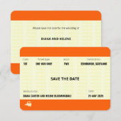 Ticket van trein geïnspireerd | LGBTQ+ Sla de datu Kaart (Voorkant / Achterkant)