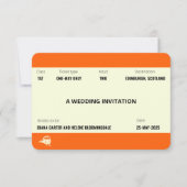 Ticket van trein geïnspireerd | LGBTQ+ Weddenschap Kaart (Voorkant)