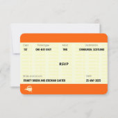 Ticket van trein geïnspireerd | Weddenschap RSVP (Voorkant)