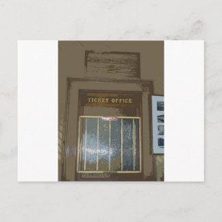 Ticket-venster Treinstation Briefkaart