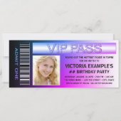 Ticket verjaardagsfeest uitnodigingen (Voorkant)