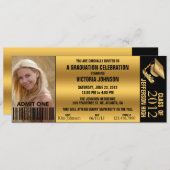 Ticket voor Afstuderen-toelating Uitnodigen Kaart (Voorkant / Achterkant)