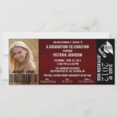 Ticket voor Afstuderen-toelating Uitnodigen Kaart (Voorkant)