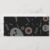 Ticket voor Black & Grey Halloween Spooky Party Save The Date (Achterkant)