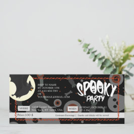 Ticket voor Black & Grey Halloween Spooky Party Save The Date