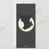 Ticket voor Black & Oranje Halloween Spooky Party Feestdagenkaart (Achterkant)