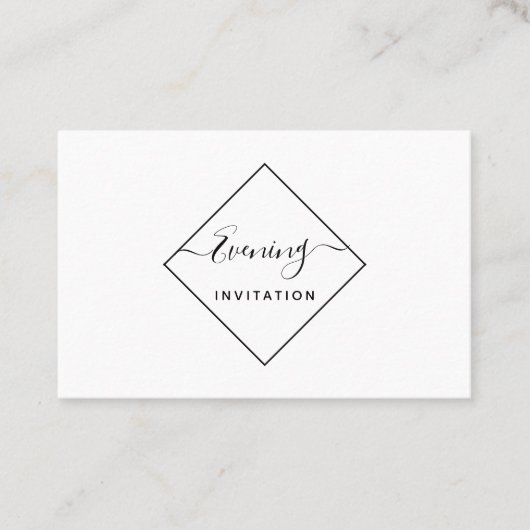 Ticket voor Black & White Diamond Evening Event (Voorkant)