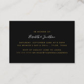 Ticket voor de zwarte & Gold Diamond Engagement Pa (Achterkant)