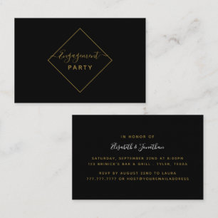 Ticket voor de zwarte & Gold Diamond Engagement Pa