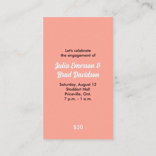 Ticket voor feesttijd (Achterkant)