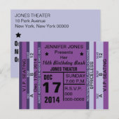 Ticket voor Fun Invitation Briefkaart (Voorkant / Achterkant)