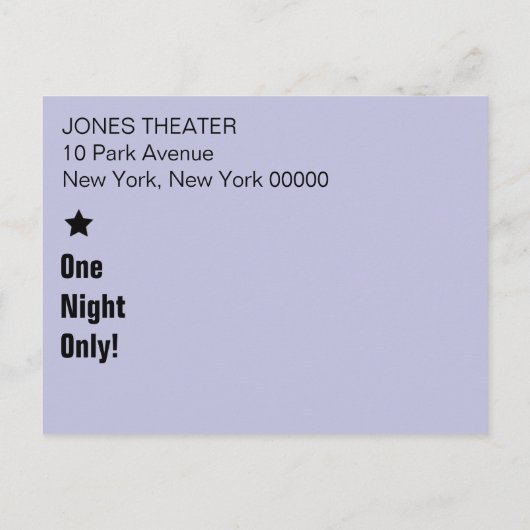 Ticket voor Fun Invitation Briefkaart (Achterkant)