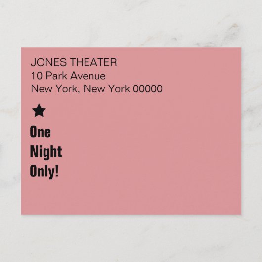 Ticket voor Fun Invitation Briefkaart (Achterkant)